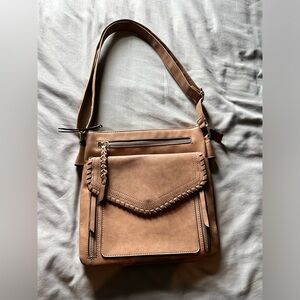 Light Brown Authentic Leather Shoulder Purse
